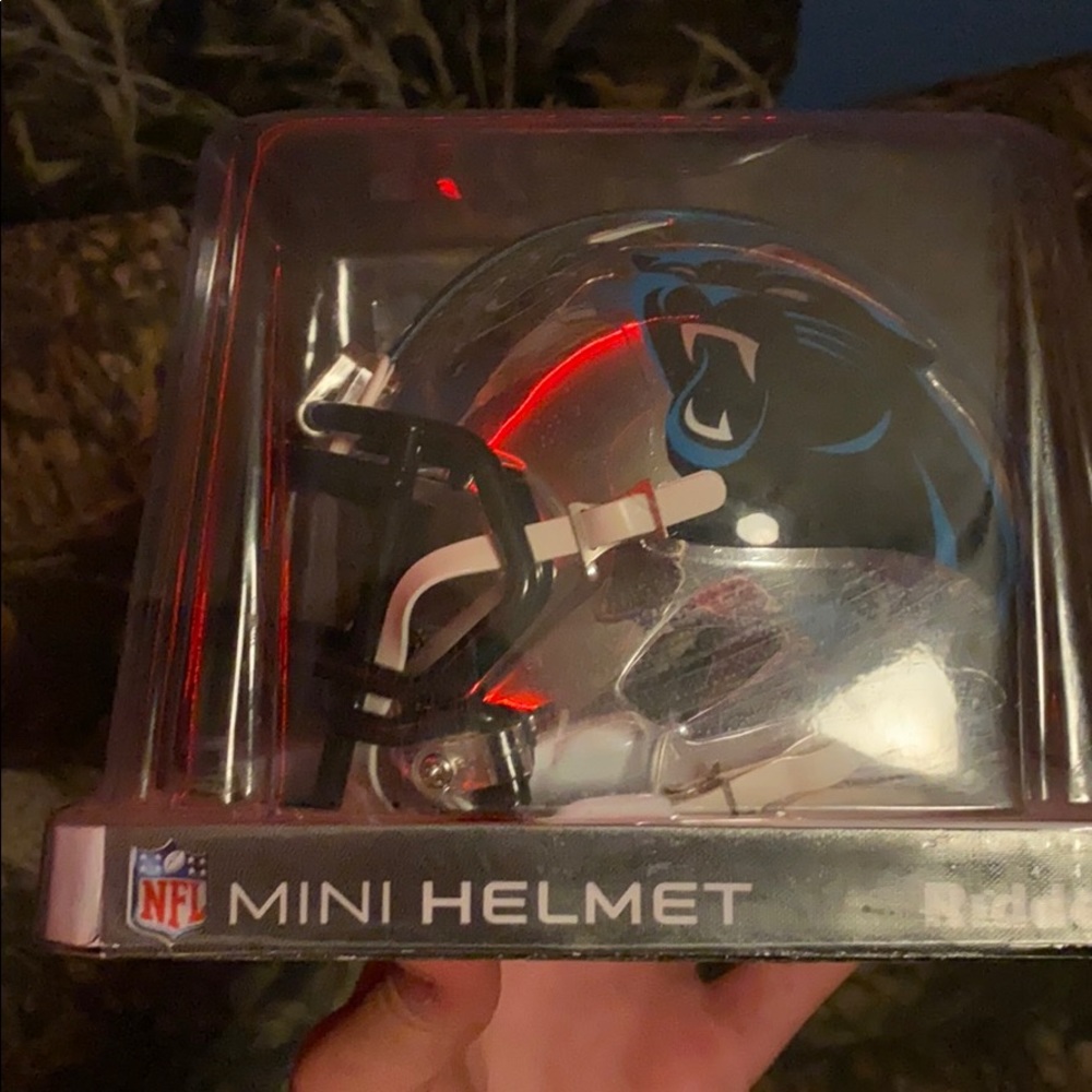 NFL mini helmet Chrome Alt Carolina Panthers